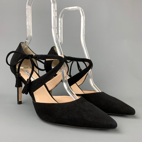 LKBENNETT Talla 11 Zapatos de tacón con tiras Loren de ante negro