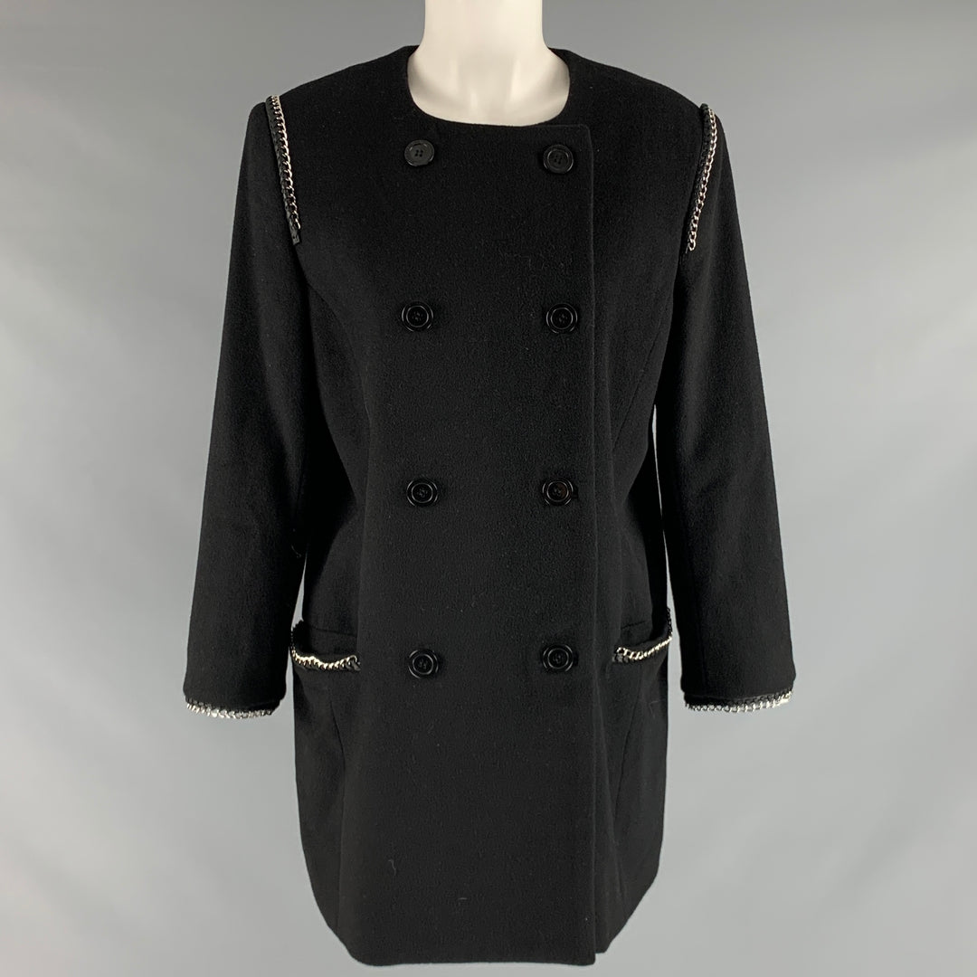 MALENE BIRGER Size 4 Black Wool Cashmere Double Breasted Coat