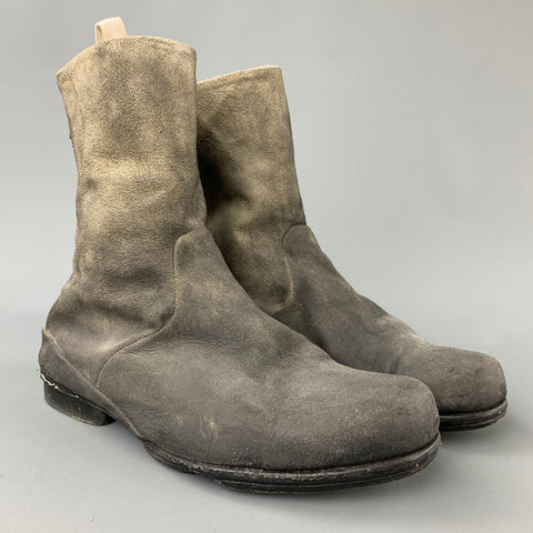 VOLGA VOLGA Talla 7.5 Botines de cuero desgastados grises