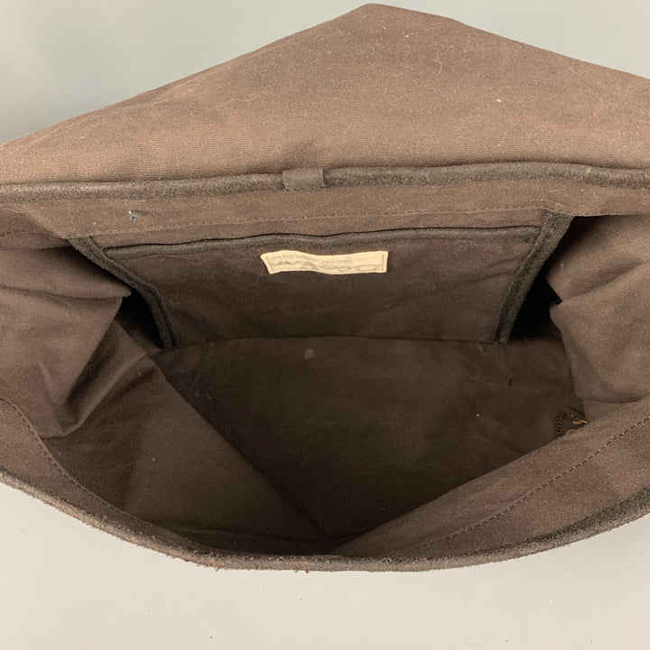 FÁBRICA DE PRODUCTOS DE VIAJE Bolsos mensajeros de cuero de lona marrón