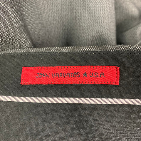 JOHN VARVATOS * U.S.A. Size 31 Gray Polyester Blend Flat Front Dress Pants