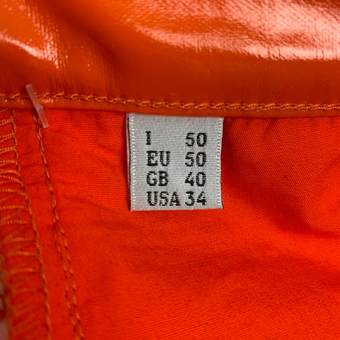 MOSCHINO COUTURE Size 34 Orange Polyester Polyurthane Casual Pants