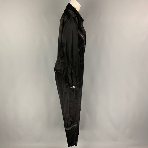 POLO by RALPH LAUREN Size 8 Black Triacetate Blend Long Sleeve Jumpsuit