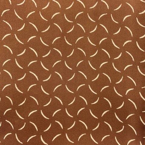 F.R. TRIPLER & CO. Print Silk Tan Ascot Scarf