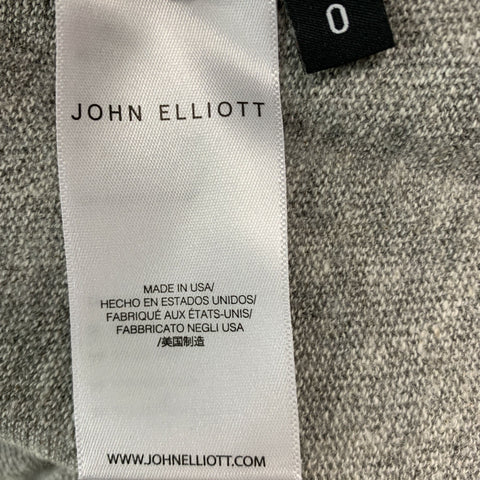 JOHN ELLIOTT Size S Grey Heather Cotton Short Sleeve T-shirt