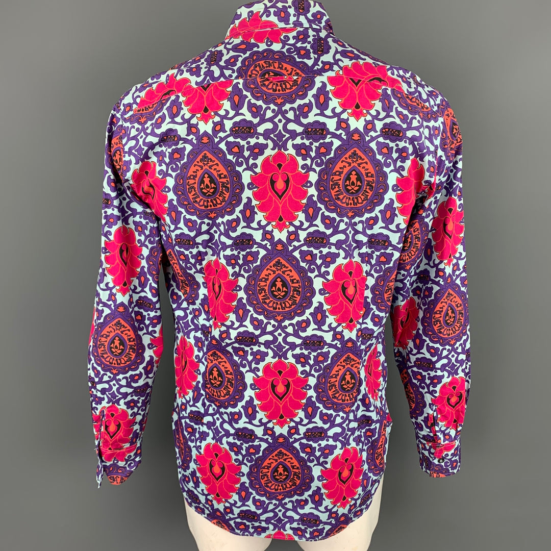 PS by PAUL SMITH Taille L Chemise à manches longues en coton Paisley multicolore