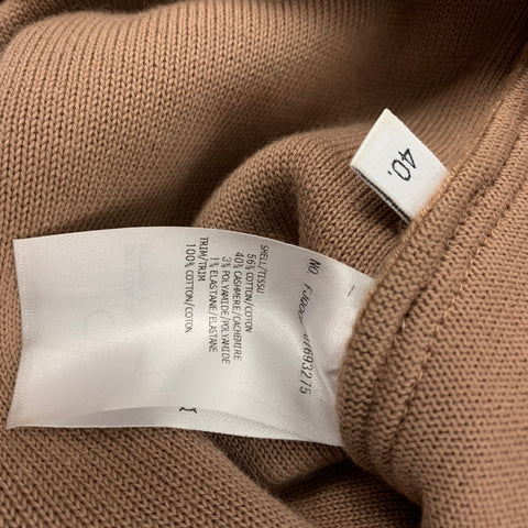 THOM BROWNE Size 4 Camel Cream Cotton Blend Stripe Sweatpants