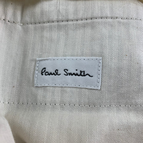 PAUL SMITH Size S Gray Glenplaid Cotton Silk Notch Lapel Suit