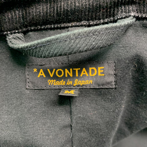A VONTADE Size M Black Cotton Utility Jacket