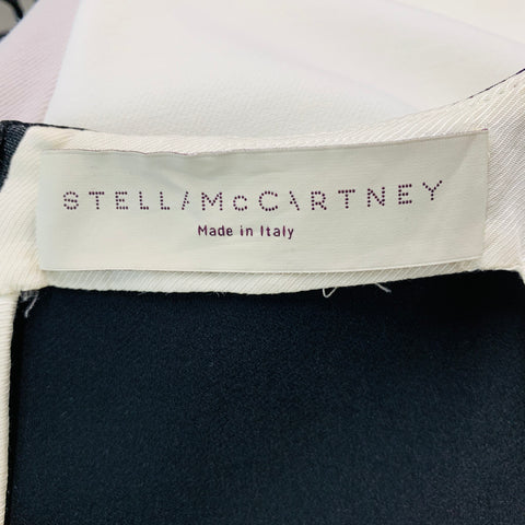 STELLA McCARTNEY Taille 6 Noir Beige &amp; Crème Polyamide Eastane Color Block Robe