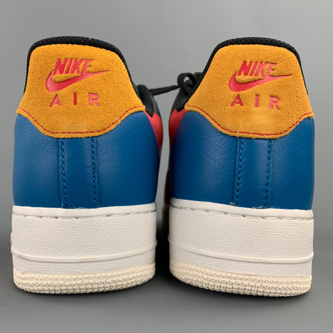 NIKE Air Force 1 Low PRM Size 11 Multi-Color Color Block Leather Lace Up Sneakers