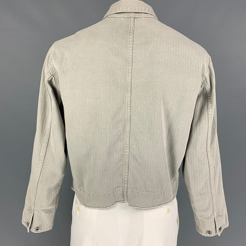 LEVI STRAUSS Size XL Olive Raw Edge Herringbone Jacket