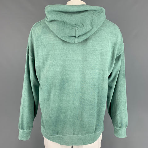 VISVIM Sudadera con capucha Jumbo de algodón con lavado verde talla XL