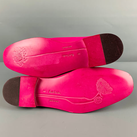 PAUL SMITH Size 10 Fuchsia Pink Leather Slip On Loafers