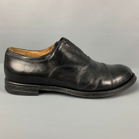 OFFICINE CREATIVE Size 8 Black Leather Lace Up Shoes