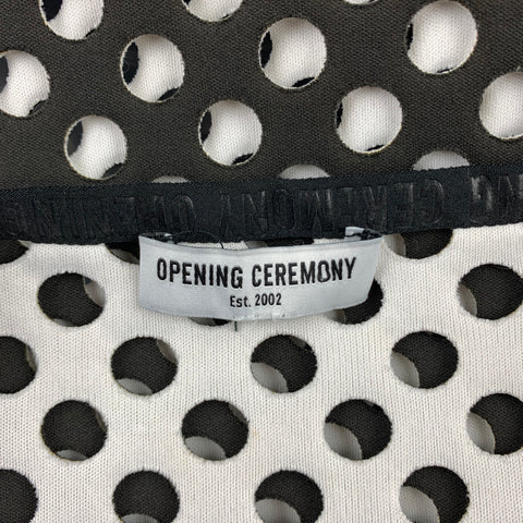 CEREMONIA DE APERTURA Talla M Vestido recto de neopreno cortado con láser negro