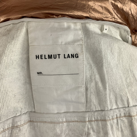 HELMUT LANG Size M Metallic Copper Wrinkled Tyvek Hooded Lace Up Jacket