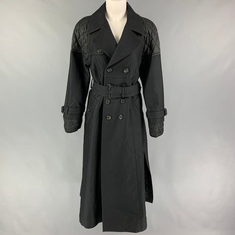 CHRISTIAN DADA FW 19 Size XS Black Wool Polyester Double Breasted Coat