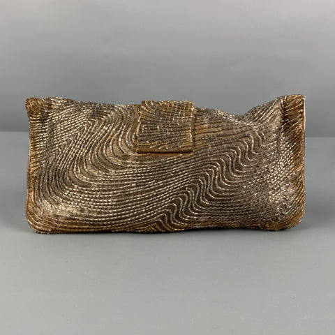 Bolso clutch de seda con cuentas plateadas de edición limitada DIOR vintage