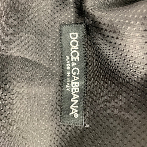 DOLCE & GABBANA Size 42 Black Burgundy Wool Blend 3 Piece Suit