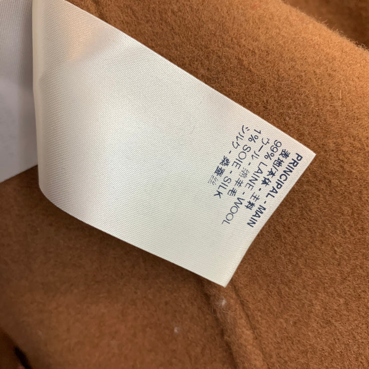 LOUIS VUITTON FW 2020 Size 4 Tan Wool / Silk A-line Monogram Mini Skirt
