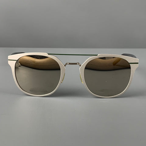 DIOR HOMME Grey Black Mixed Materials Acetate Metal Sunglasses