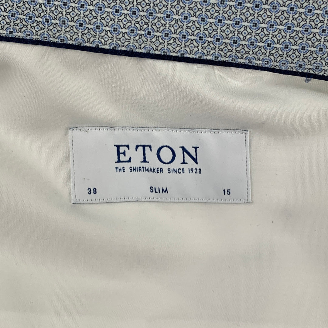 ETON Taille S Chemise à manches longues boutonnée en coton blanc