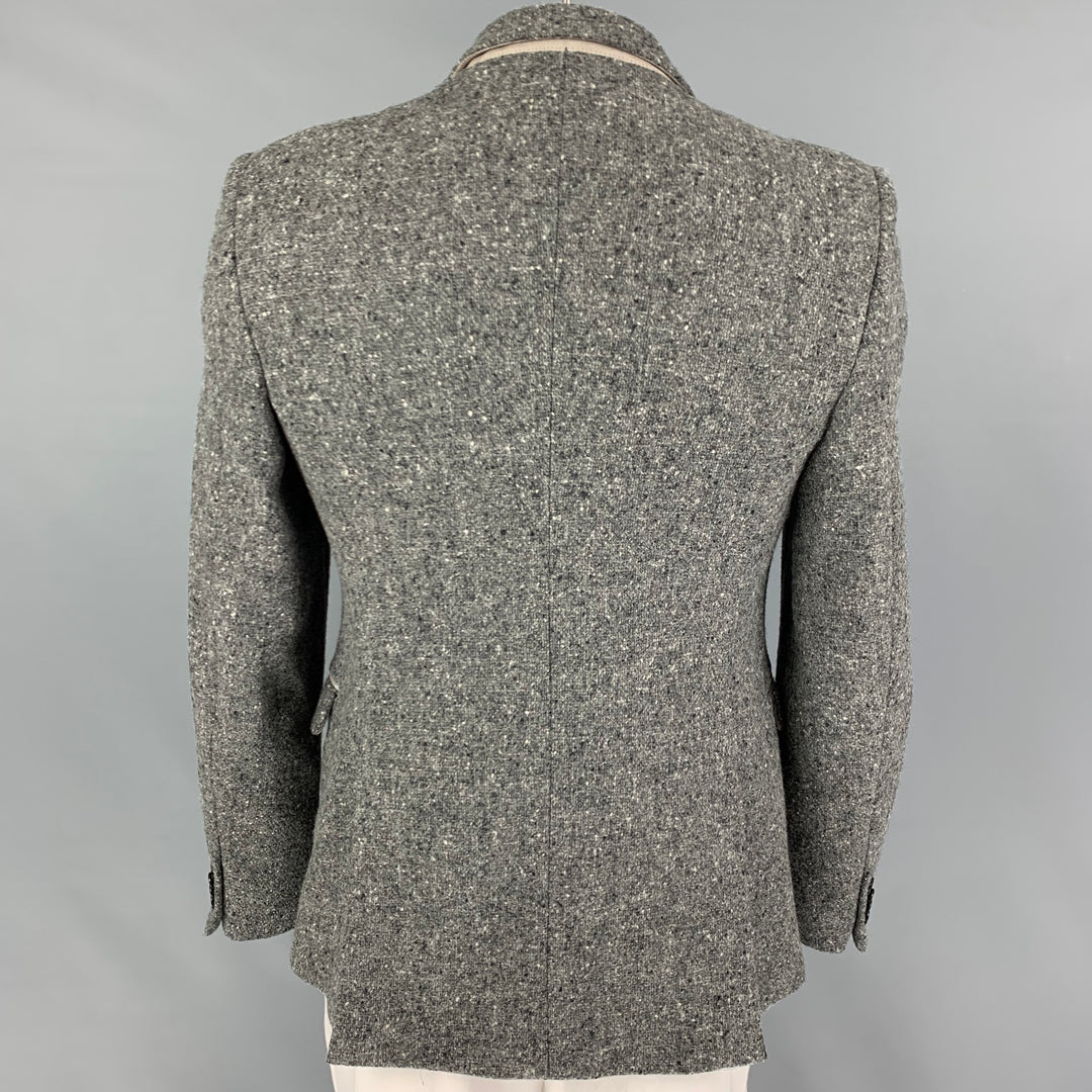 SHIPLEY et HALMOS Taille 42 Gris Noir Blanc Tweed Wool Sport Coat