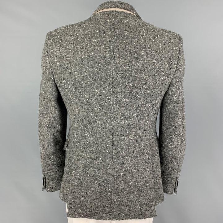 SHIPLEY et HALMOS Taille 42 Gris Noir Blanc Tweed Wool Sport Coat