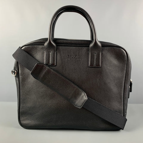 BALLY Black Leather Top Handles Shoulder Bag
