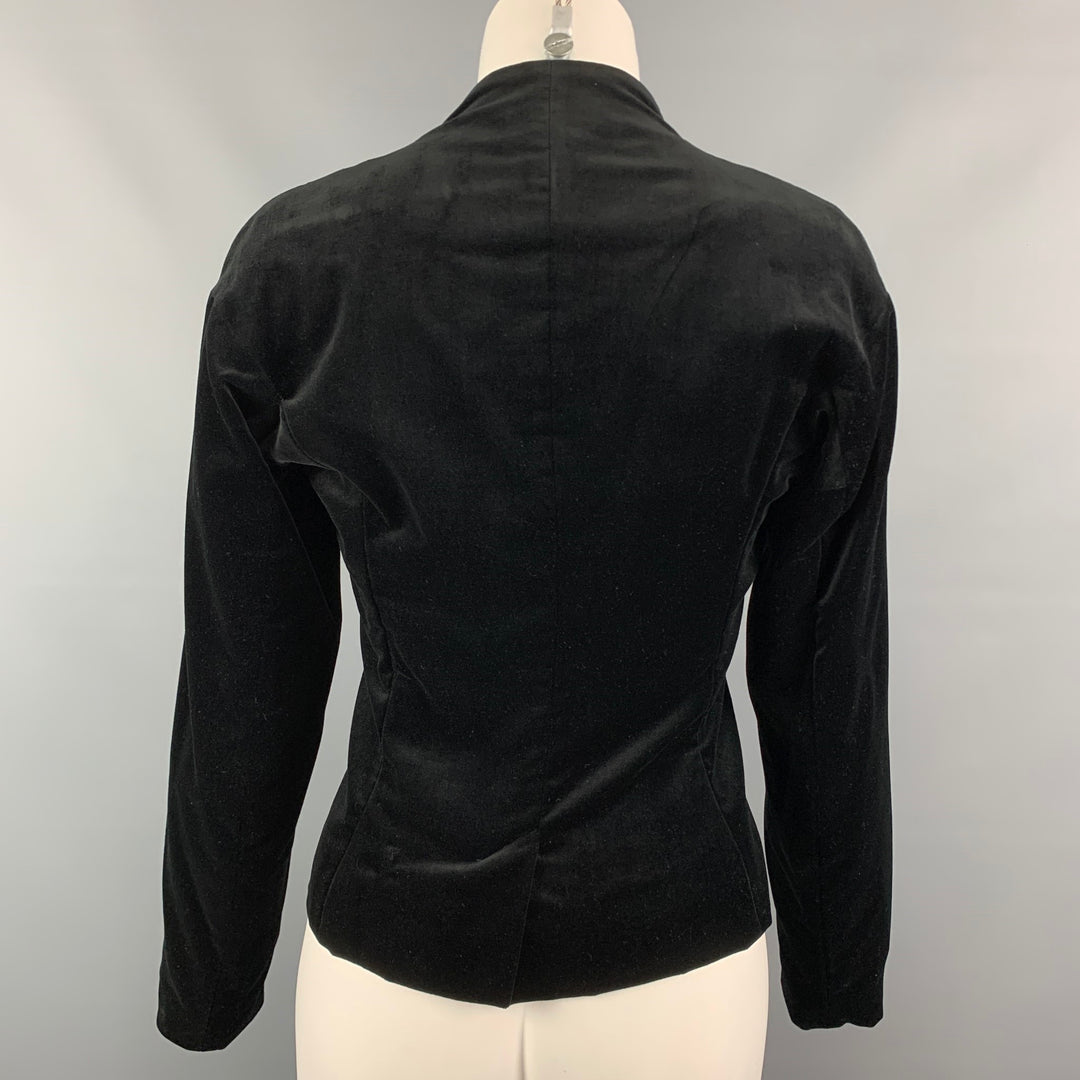 VIVIENNE WESTWOOD RED LABEL Size 4 Black Velvet Cotton Jacket