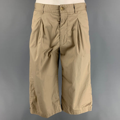 ENGINEERED GARMENTS Taille 34 Short plissé en coton kaki
