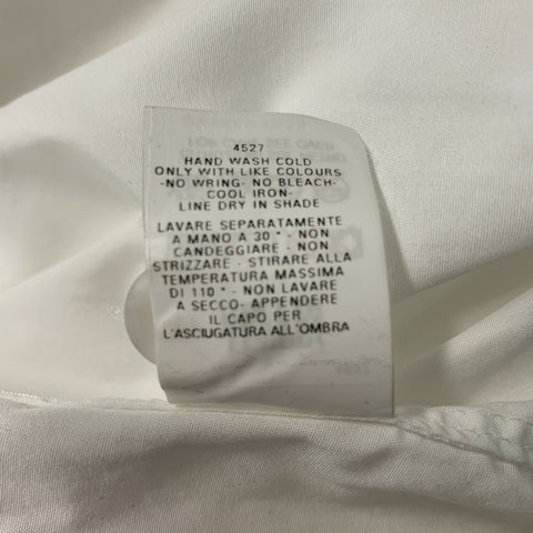 JEAN PAUL GAULTIER Talla 8 Camisa de manga abotonada sólida de algodón blanco