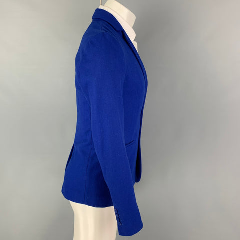 HAN KJOBENHAVN Size S Blue Royal Blue Notch Lapel Sport Coat