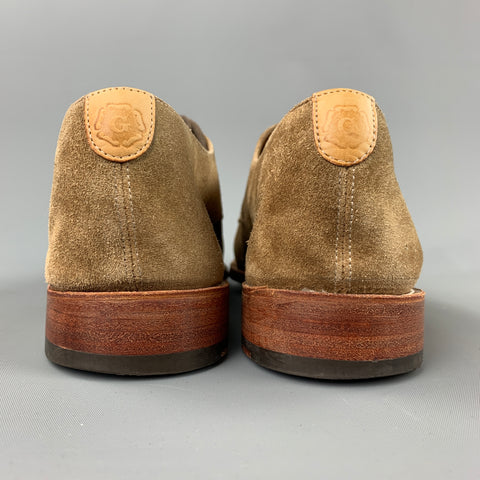 GRENSON Size 9 Tan Suede Lace Up Dress Shoes