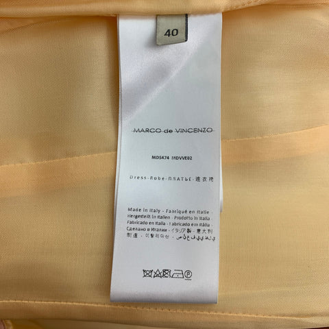 MARCO de VICENZO Size 4 Yellow Polyester Pleated Flared Mini Dress