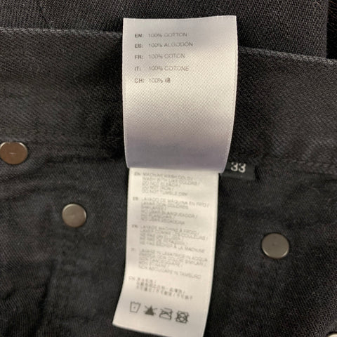 JOHN ELLIOTT Size 33 Black Cotton Button Fly Jeans