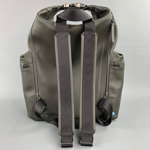 HUNTER Sac à dos en cuir enduit de cuir olive