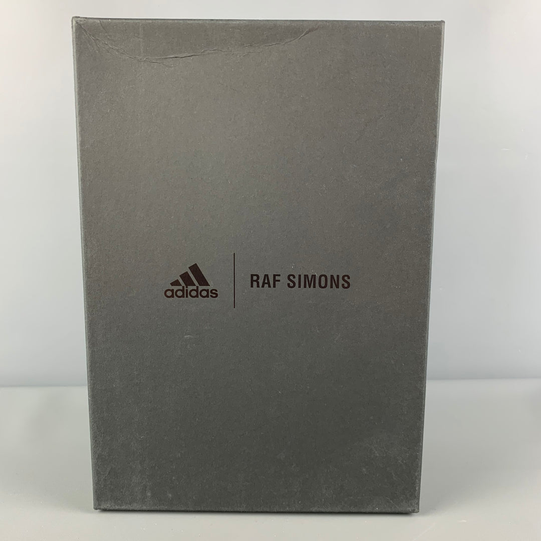 ADIDAS x RAF SIMONS Size 10.5 White Leather Velcro Closure Sneakers