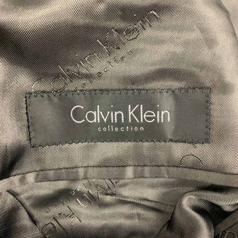 CALVIN KLEIN COLLECTION Size 36 Grey Wool Notch Lapel Sport Coat