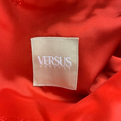 VERSUS by GIANNI VERSACE Size 40 Coral Virgin Wool Notch Lapel Suit