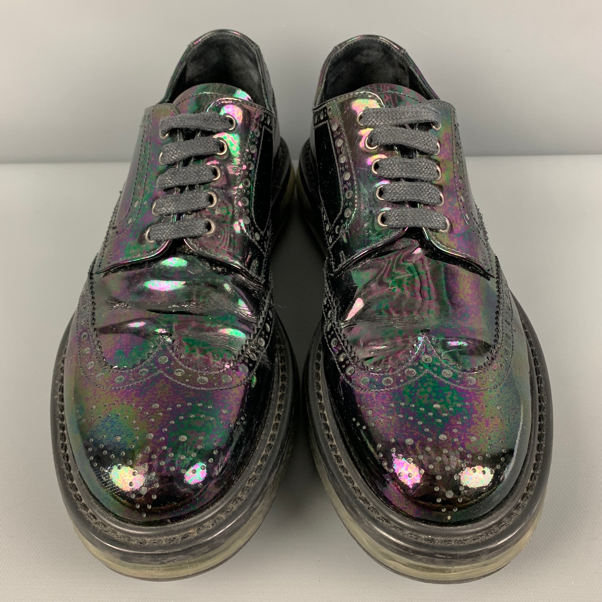 Black iridescent outlet shoes