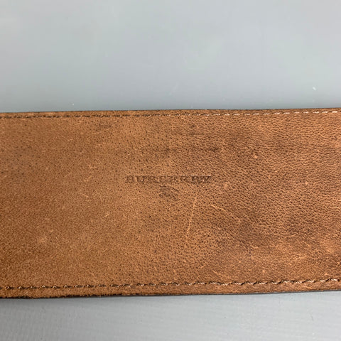 BURBERRY PRORSUM Fall 2006 Size 32 Brown & Gold Studded Leather Belt