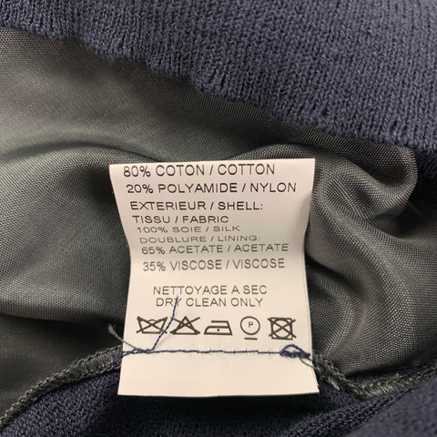 LANVIN Jersey con cuello en V de nailon y algodón rojo marino talla XL
