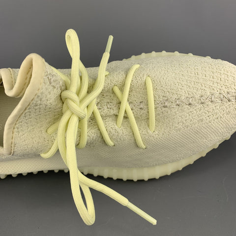 YEEZY X ADIDAS Boost 350 V2 Size 12 Butter Yellow Solid Nylon Lace Up Sneakers