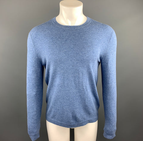RALPH LAUREN Size S Blue Heather Cashmere Crew-Neck Pullover