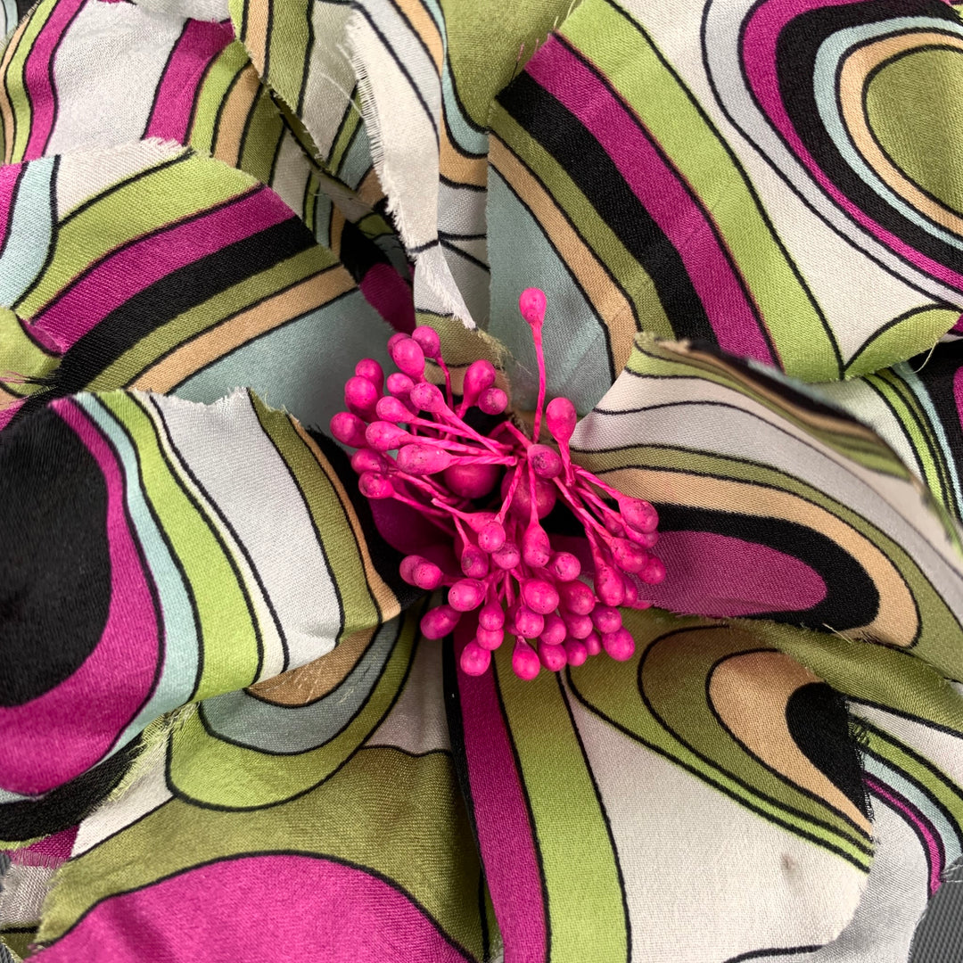 EMILIO PUCCI Abstract Multi-Color Flower Pin