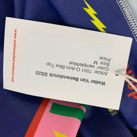 WALTER VAN BEIRENDONCK SS20 Taille M Haut de vélo en jersey de nylon graphique multicolore
