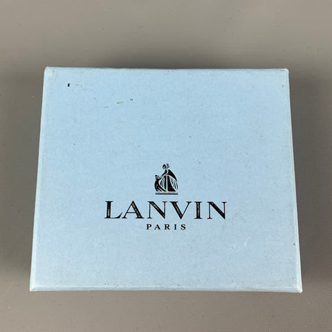 LANVIN Charmeuse Black Wrinkled Patent Leather Wallet