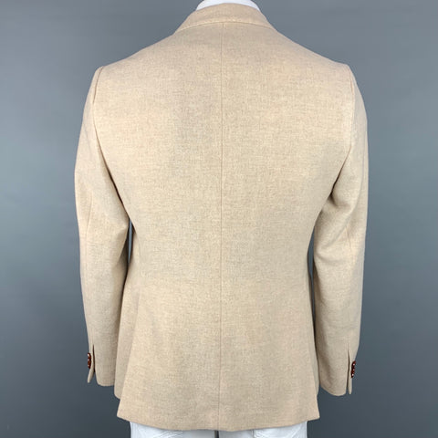ETRO Size 42 Beige Heather Wool Blend Notch Lapel Sport Coat